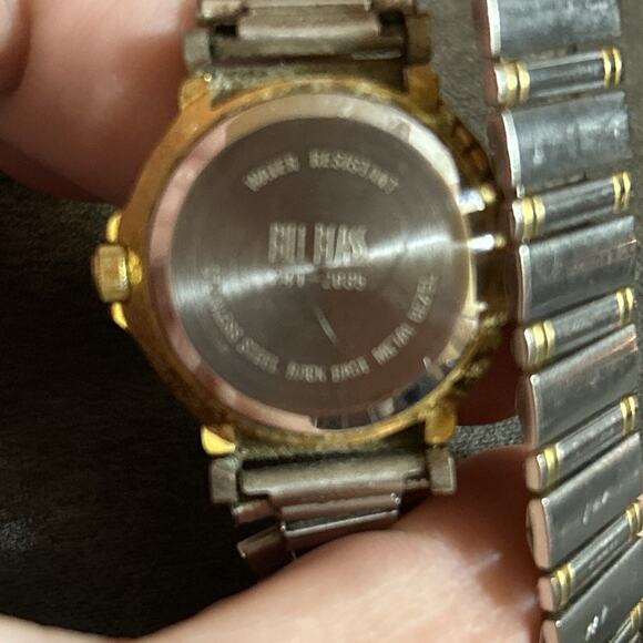 Bill Blass Quartz Ladies Watch Runs Two Tone Needs Battery Untested - Picture 4 of 4